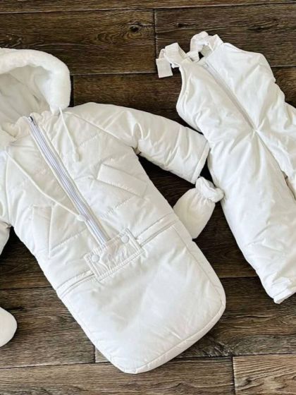 ❤ Зимовий комбінезон 3в1 "Teddy". Колір - Білий (#3632195) ✓ Anna Konvert 2