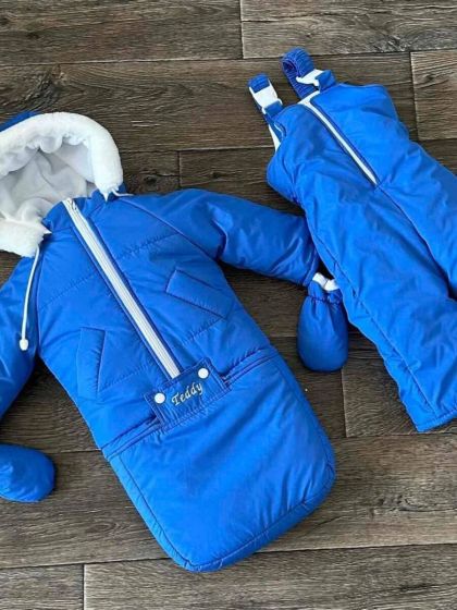 ❤ Зимовий комбінезон 3в1 "Teddy". Колір - Синій (#34886072) ✓ Anna Konvert 2