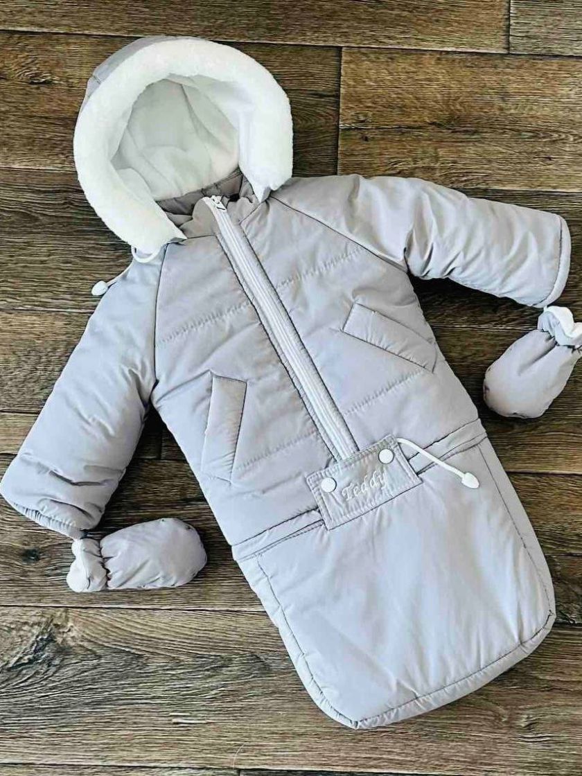 ❤ Зимовий комбінезон 3в1 "Teddy". Колір - Сірий (#57799062) ✓ Anna Konvert