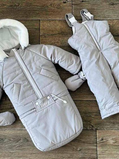 ❤ Зимовий комбінезон 3в1 "Teddy". Колір - Сірий (#57799062) ✓ Anna Konvert 2