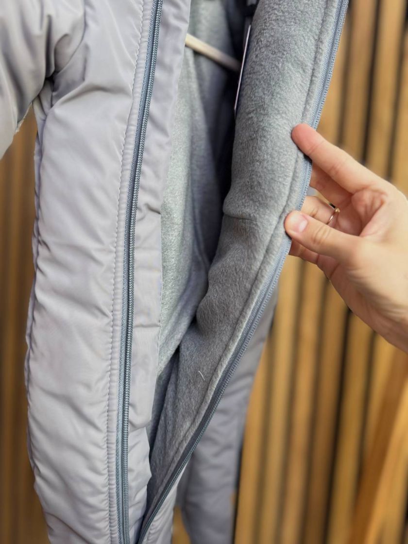 ❤ Демісезонний комбінезон "Міні", з шапкою та рукавицями. Колір - Сірий. Розмір - 0-3 (#56024113) ✓ Anna Konvert