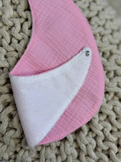 ❤ Слюнявчик, нагрудник мусліновий, непромакаючий. Принт - Рожевий однотон (#2988691) ✓ Anna Konvert 2