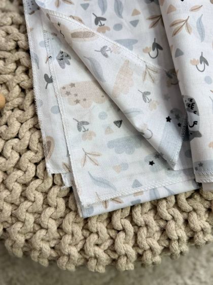 ❤ Пелюшки бавовняні. Принт - Совенята, зайці бежеві (#88745276) ✓ Anna Konvert 2