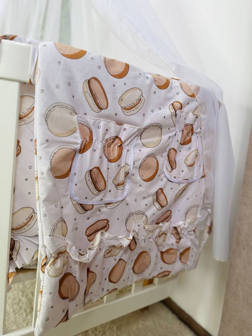 ❤ Набір у ліжко 9в1 суцільні. Принт - Макарун бежеві (#38348619) ✓ Anna Konvert