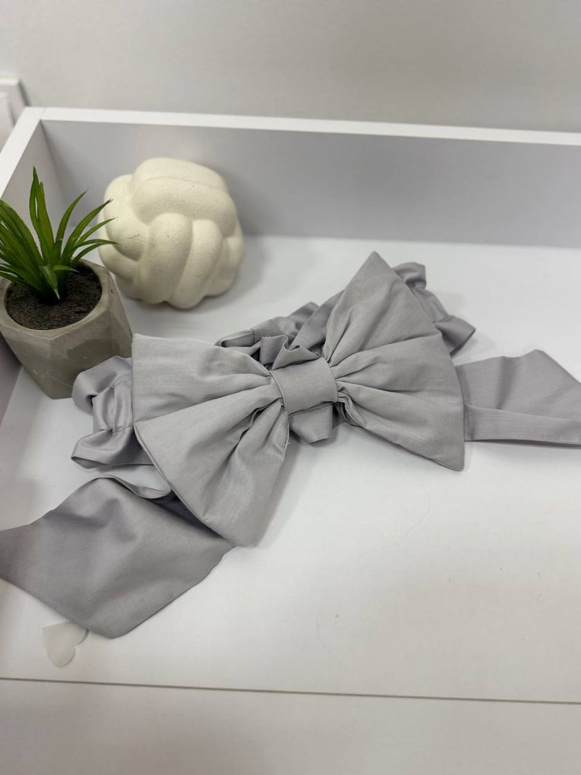 ❤ Бантик для пледу на виписку, універсальний на резинці. Колір - Сірий однотон (#35366337) ✓ Anna Konvert