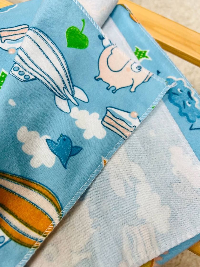 ❤ Пелюшки байкові 90*105см. Принт - Слони дивні на блакитному (#42871487) ✓ Anna Konvert