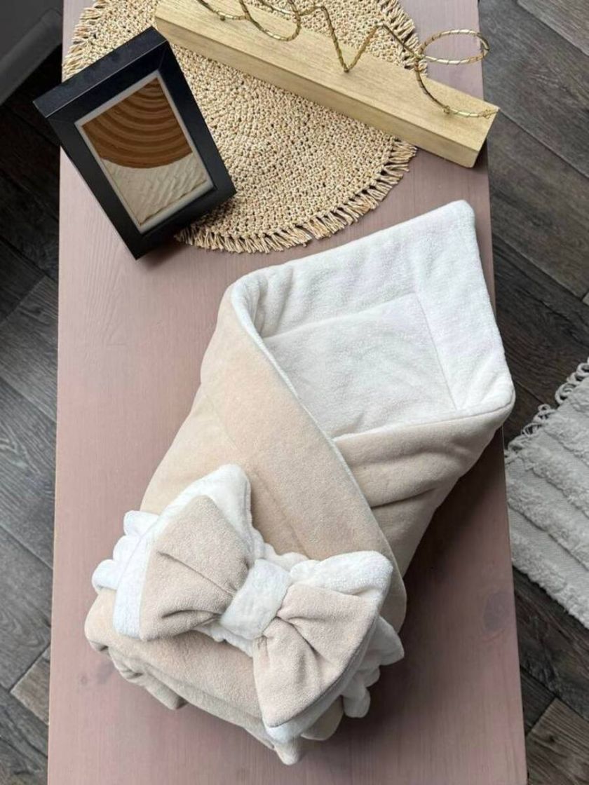 ❤ Зимовий конверт-плед, велюровий на махрі. Колір - Бежевий (#76217291) ✓ Anna Konvert