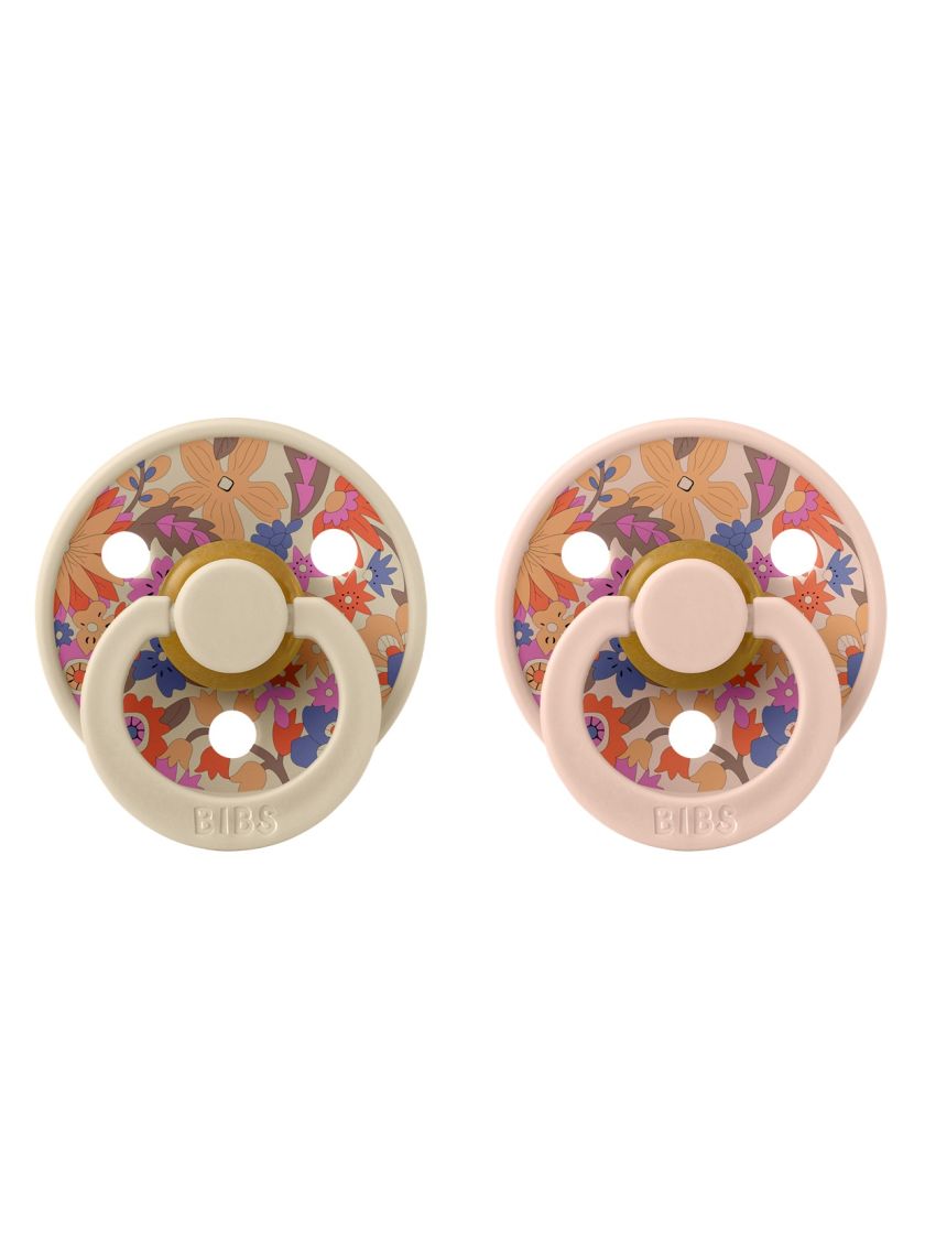 ❤ Пустушка BIBS x Liberty Colour Latex Round (кругла), 2 в упаковці, 0-6 міс. Колір - June Blossom / Blush Mix (#23029999) ✓ Ann