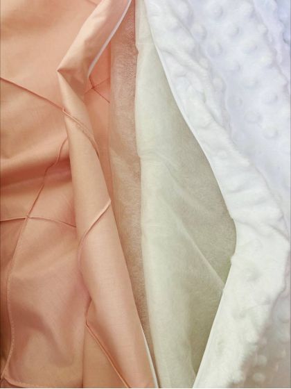 ❤ Набір у ліжко на 4 боки, з бісерною стрічкою. Колір - Пудрово-білий просточений з косичкою. Комплектація - Подушки на 4й бік ( 2