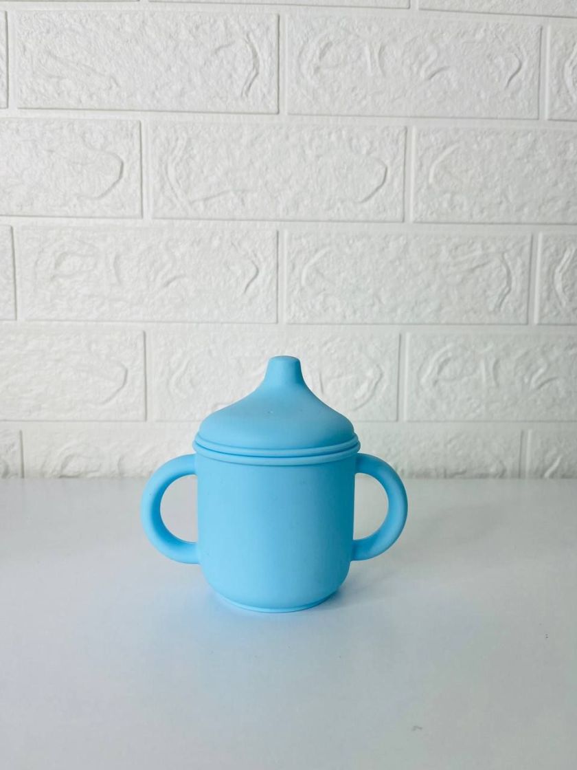 ❤ Силіконовий поїльник з ручками та кришкою з носиком. Колір - Summer-blue (#26403401) ✓ Anna Konvert