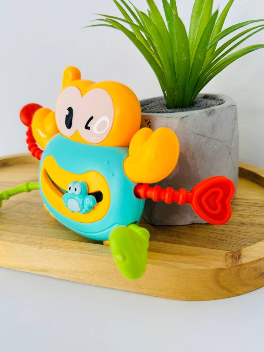 ❤ Брязкальце прорізувачі, тріскачка, в коробці, Крабик (#1688-86) ✓ Anna Konvert