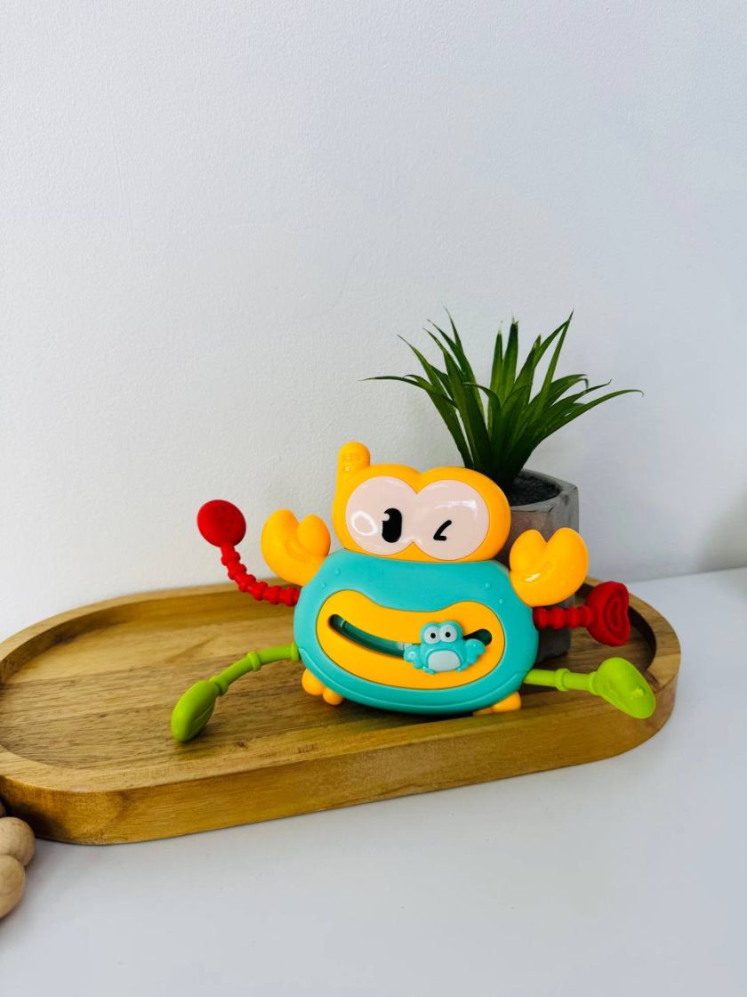 ❤ Брязкальце прорізувачі, тріскачка, в коробці, Крабик (#1688-86) ✓ Anna Konvert