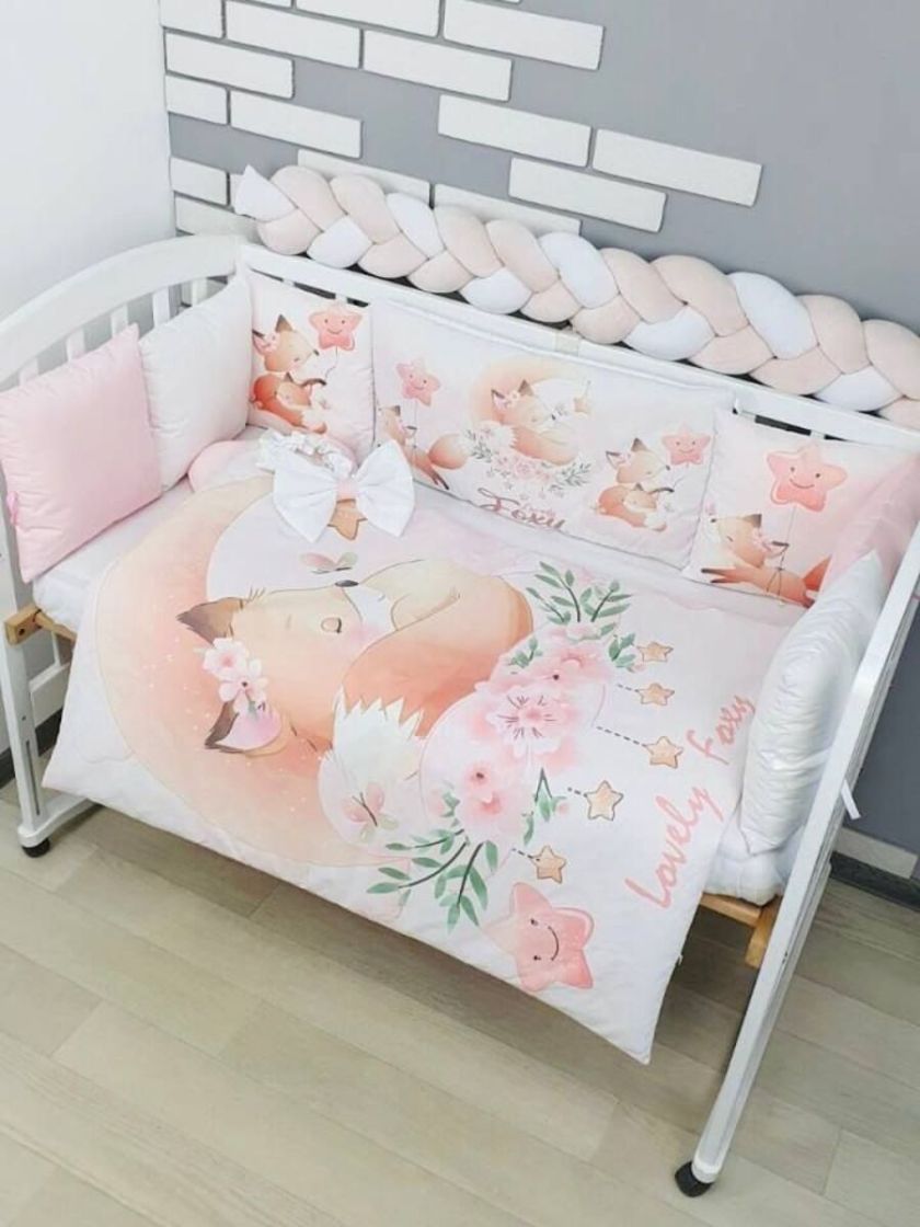 ❤ Набір "Бавовняний" з косою на 4 ту сторону. Колір - Лисята, персиковий (#76093227) ✓ Anna Konvert