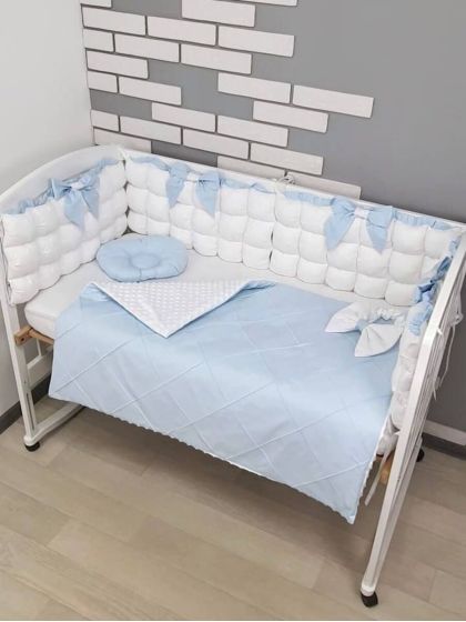 ❤ Набір з суцільними бортиками "Бомбон". Колір - Біло-блакитний (#61950496) ✓ Anna Konvert