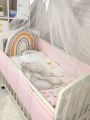 ❤ Набір у ліжко Веселка з суцільними бортиками Elliz. Колір - Рожевий із зайчиками (#68790791) ✓ Anna Konvert