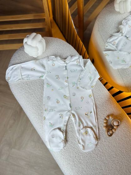 ❤ Чоловічок інтерлок 56-62см. Принт - Зелені контурні звірятка (#49705696) ✓ Anna Konvert