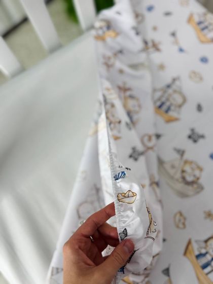 ❤ Простирадло у ліжко бавовняне, на матрац 120 на 60см. Принт - Ведмедики моряки (#59950958) ✓ Anna Konvert 2
