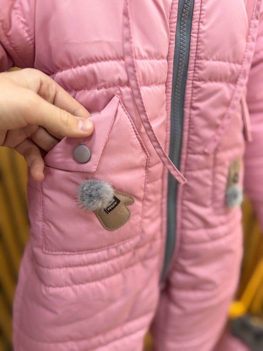 ❤ Комбінезон зимовий "Рукавичка". Колір - Рожевий. Розмір - 92 (#12324337) ✓ Anna Konvert