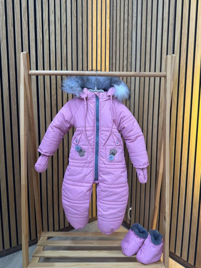 ❤ Комбінезон зимовий "Рукавичка". Колір - Рожевий. Розмір - 92 (#12324337) ✓ Anna Konvert