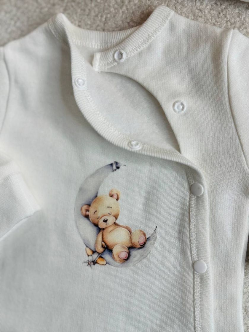 ❤ Комплект 3ка з боді на байці "Smile". Колір - Авто та ведмідь на місяці. Розмір - 62 (#54700173) ✓ Anna Konvert