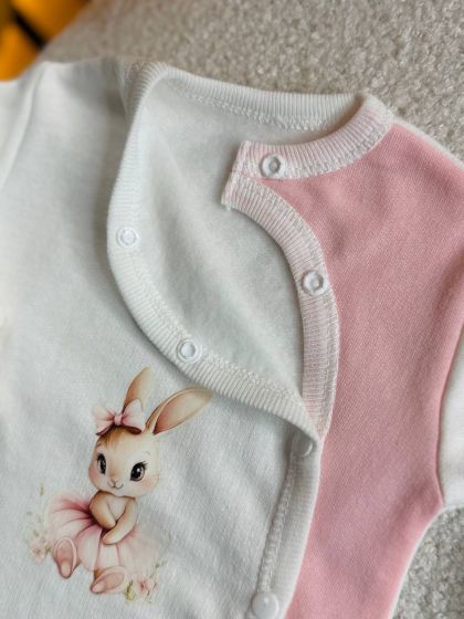 ❤ Чоловічок на байці "Smile". Колір - Персиковий зі зайченям. Розмір - 62 (#44536798) ✓ Anna Konvert 2