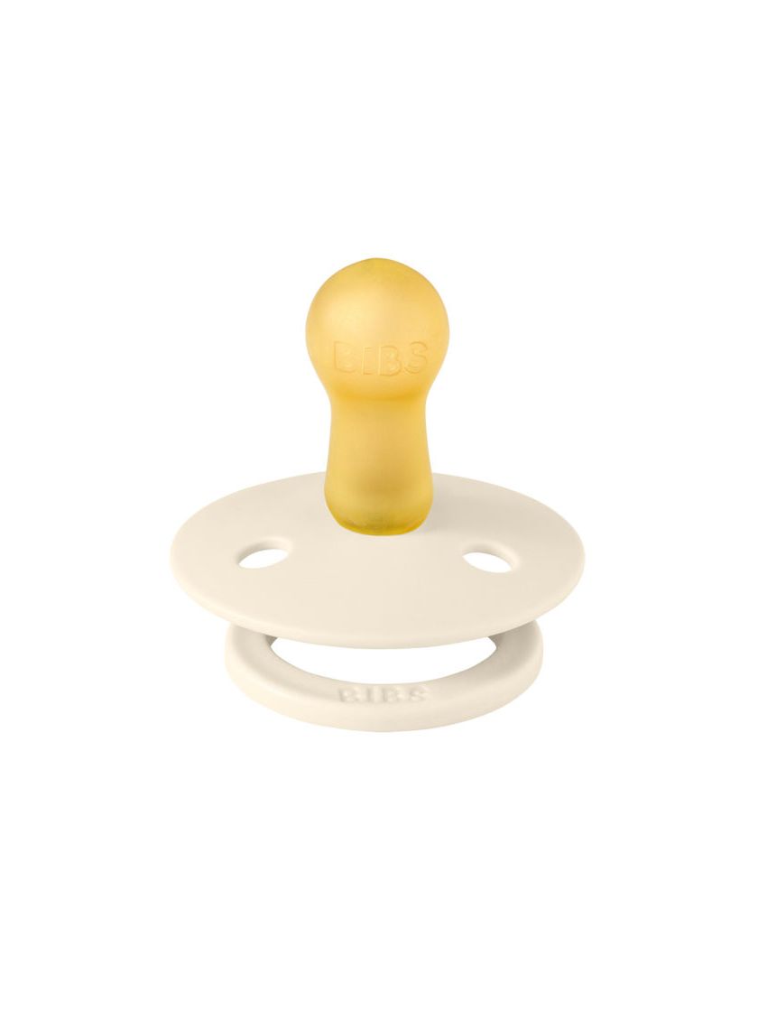 ❤ Соска пустушка BIBS Colour Latex Round (кругла). Колір - Ivory Plum. Розмір - 0-6 міс (#5713795272495) ✓ Anna Konvert