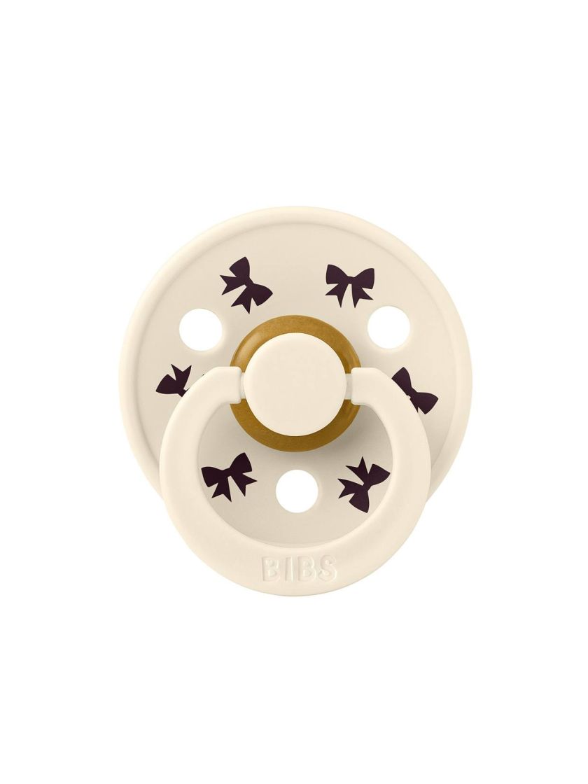 ❤ Соска пустушка BIBS Colour Latex Round (кругла). Колір - Ivory Plum. Розмір - 6-18 міс (#5713795272556) ✓ Anna Konvert