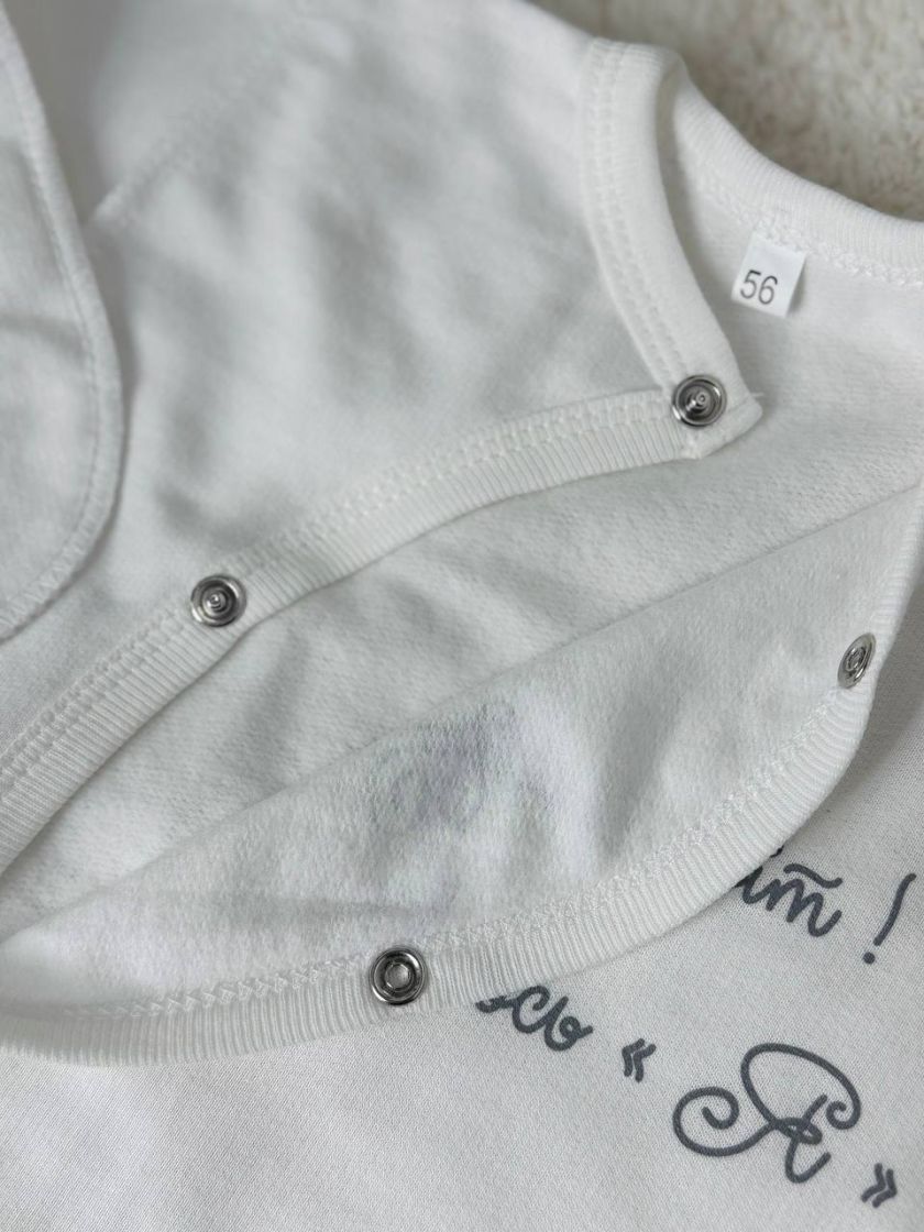 ❤ Чоловічок з шапочкою байка, 56-62см. Принт - Привіт світ, а ось і я, молочний (#80413881) ✓ Anna Konvert