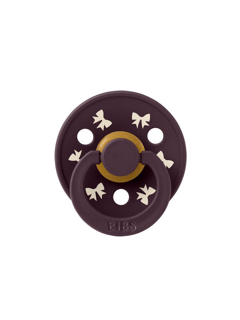 ❤ Соска пустушка BIBS Colour Latex Round (кругла). Колір - Plum Ivory. Розмір - 6-18 міс (#75961733) ✓ Anna Konvert