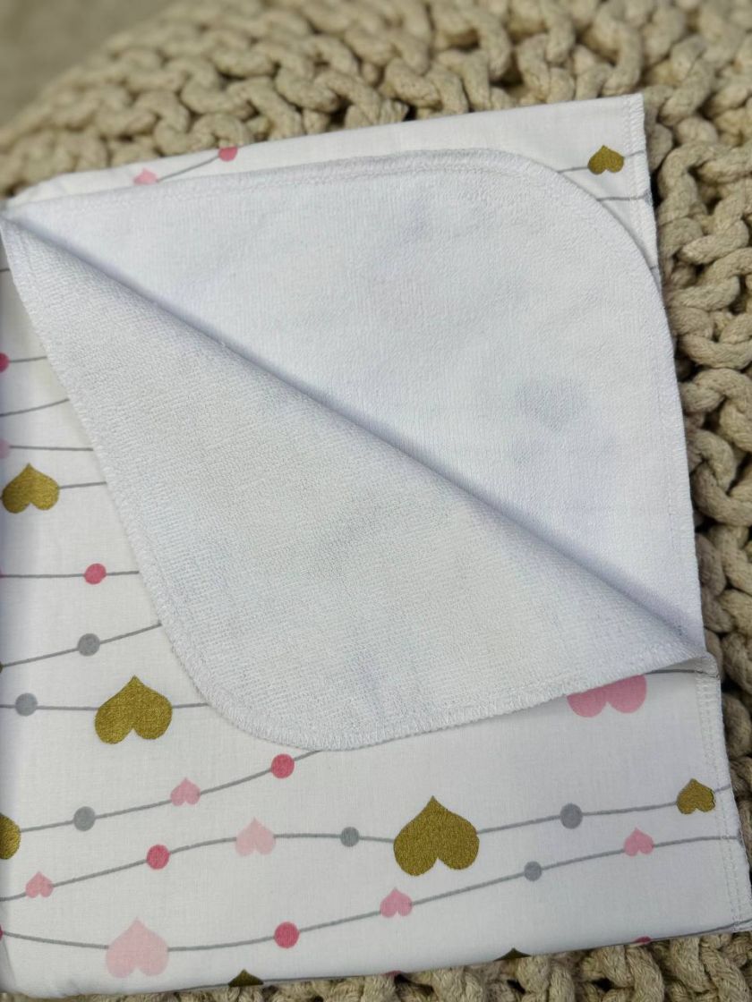 ❤ Пелюшки непромакаючі 100*80см. Принт - Серця на ниточці, рожевий (#55139311) ✓ Anna Konvert