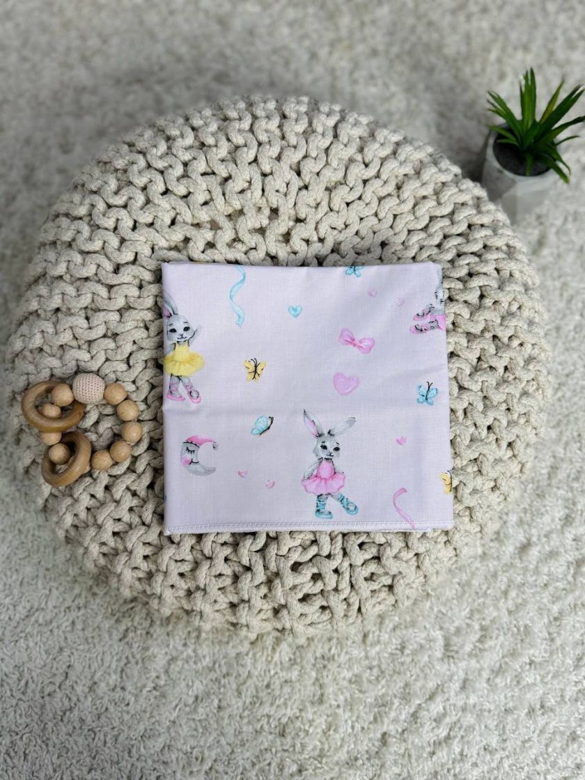 ❤ Пелюшки непромакаючі 80*50см. Принт - Зайчик балерина на рожевому (#77565177) ✓ Anna Konvert