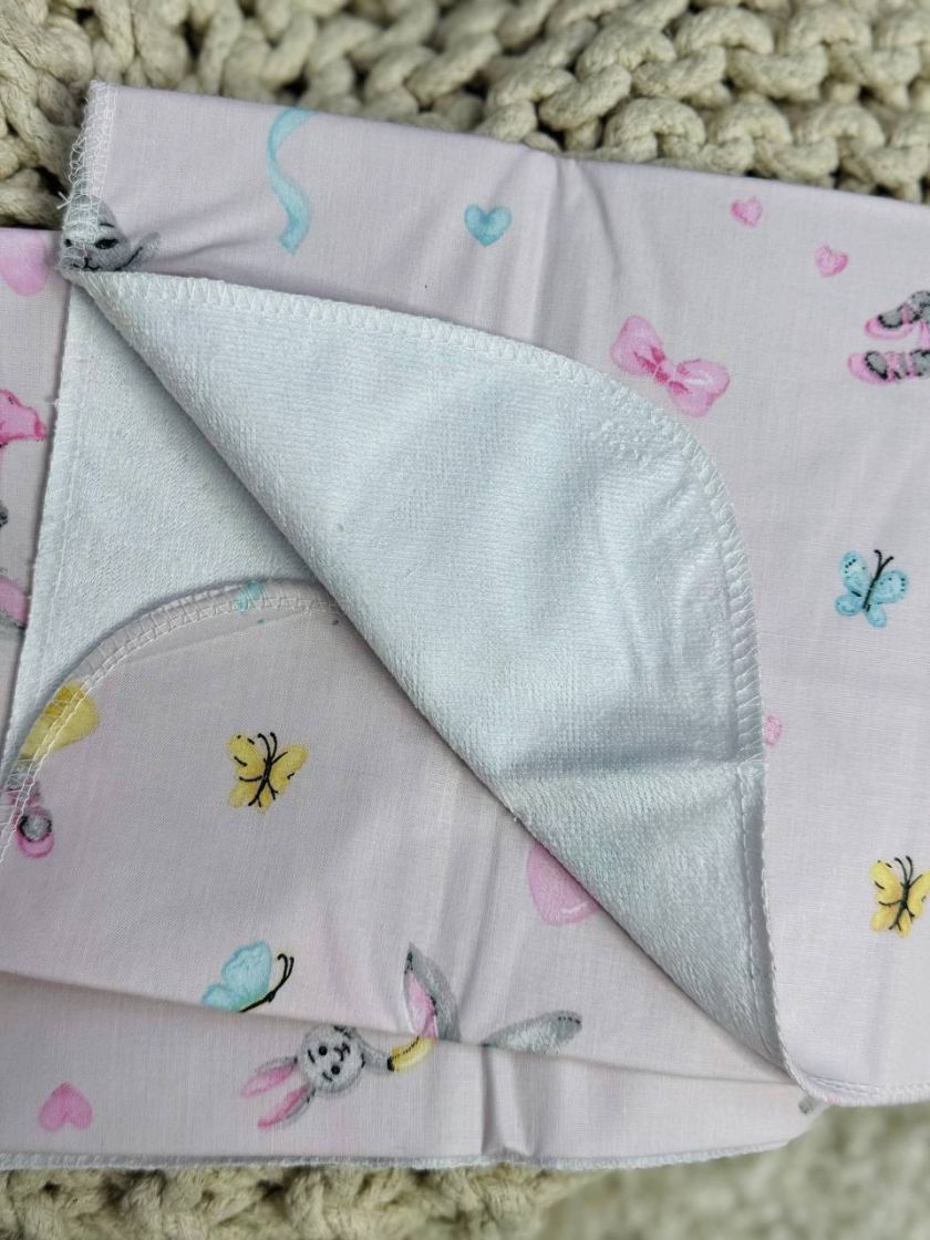 ❤ Пелюшки непромакаючі 80*50см. Принт - Зайчик балерина на рожевому (#77565177) ✓ Anna Konvert