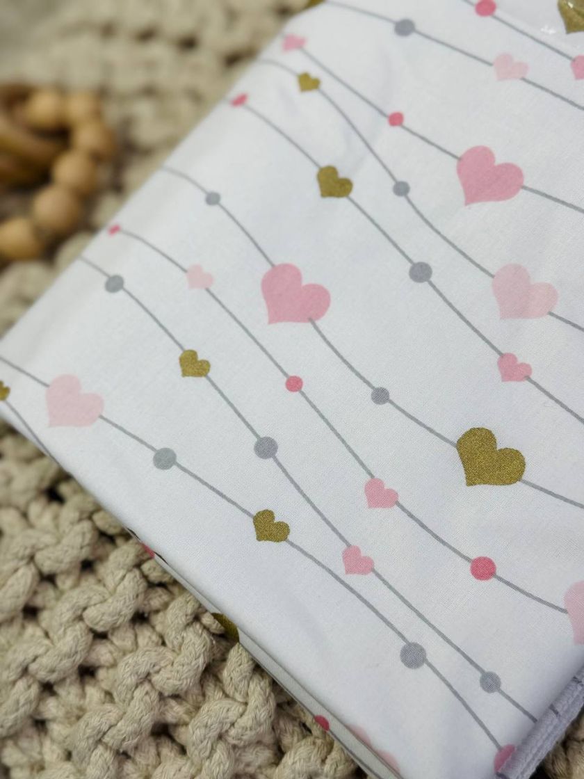 ❤ Пелюшки непромакаючі 80*50см. Принт - Серця на ниточці рожевий (#81745909) ✓ Anna Konvert