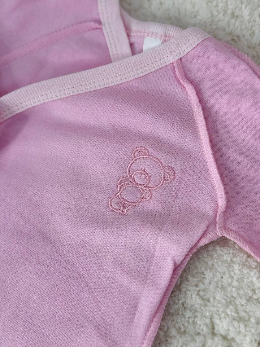 ❤ Комплект 3ка з боді, байка 56р. Принт - Рожевий однотон (#60252934) ✓ Anna Konvert