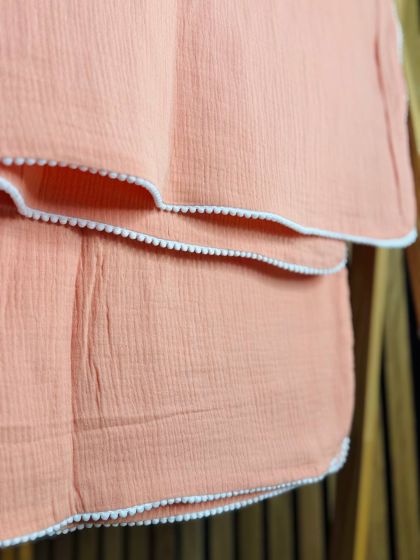 ❤ Плед мусліновий "Бубон". Колір - Персиковий. Розмір - 100*140 (#74176871) ✓ Anna Konvert 2