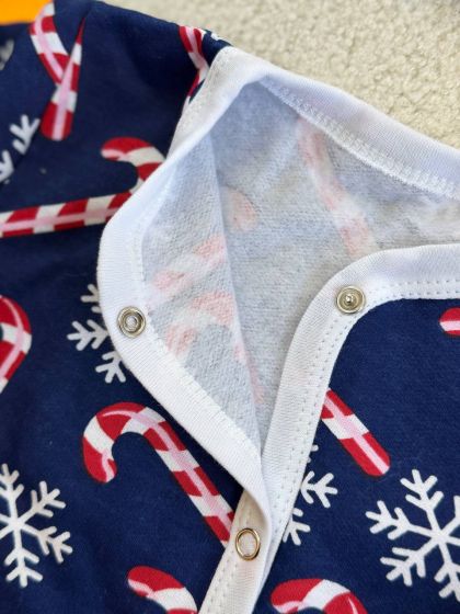 ❤ Чоловічок на байці з шапочкою новорічні. Принт - Сніжинки новорічні. Розмір - 74 (#29341212) ✓ Anna Konvert 2