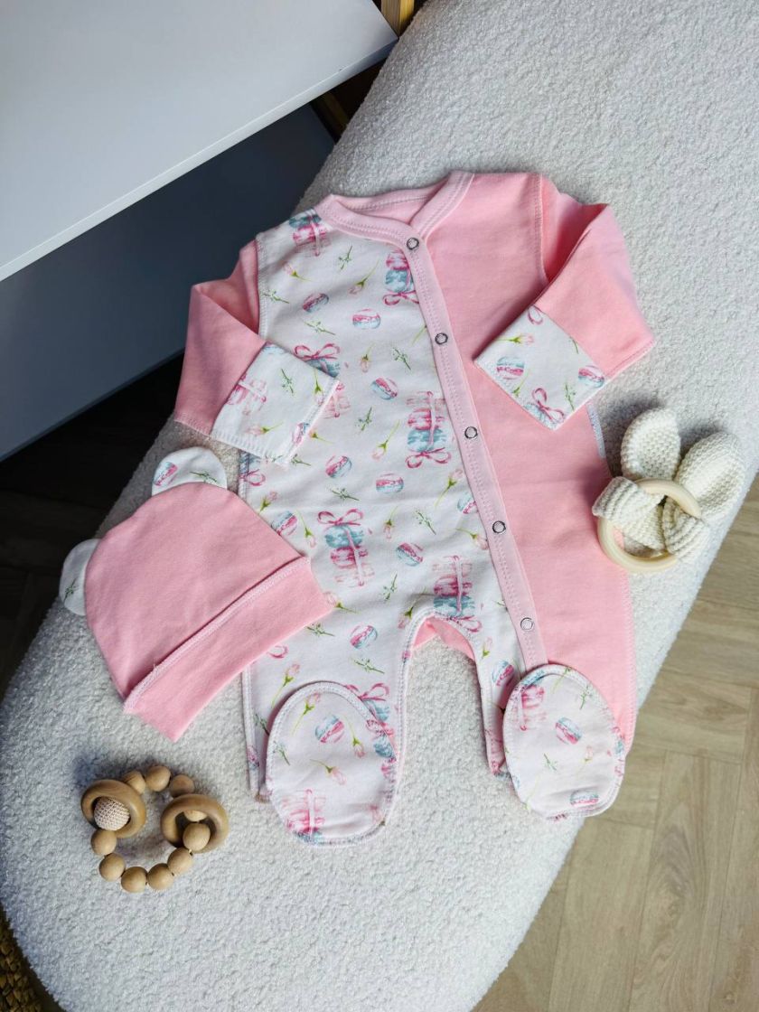 ❤ Чоловічок з шапочкою "Метелик", байка, 62р. БО. Принт - Макарун. Розмір - 62 (#38109557) ✓ Anna Konvert