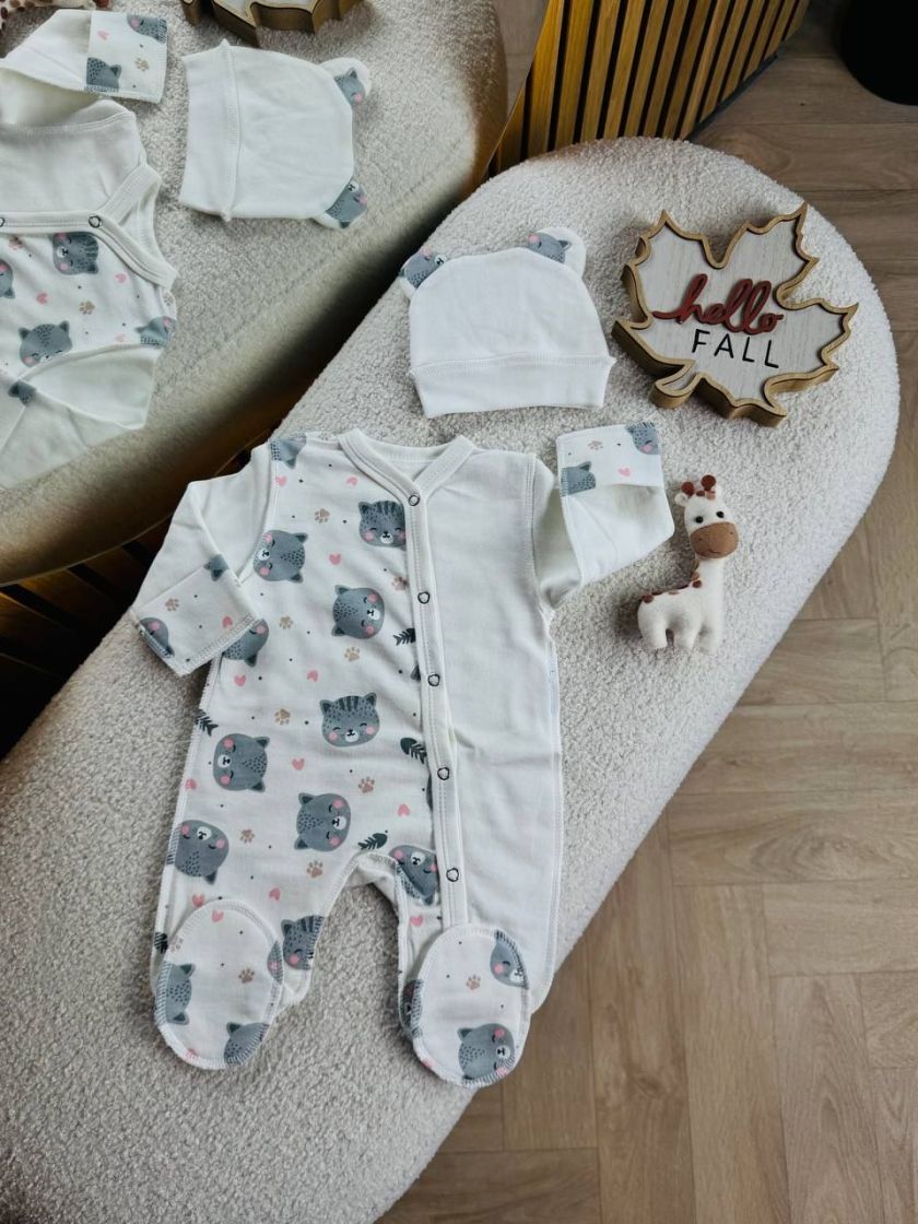 ❤ Чоловічок з шапочкою "Метелик", байка, 62р. БО. Принт - Киці. Розмір - 62 (#39585608) ✓ Anna Konvert