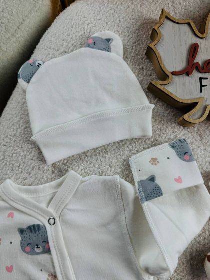 ❤ Чоловічок з шапочкою "Метелик", байка, 62р. БО. Принт - Киці. Розмір - 62 (#39585608) ✓ Anna Konvert 2