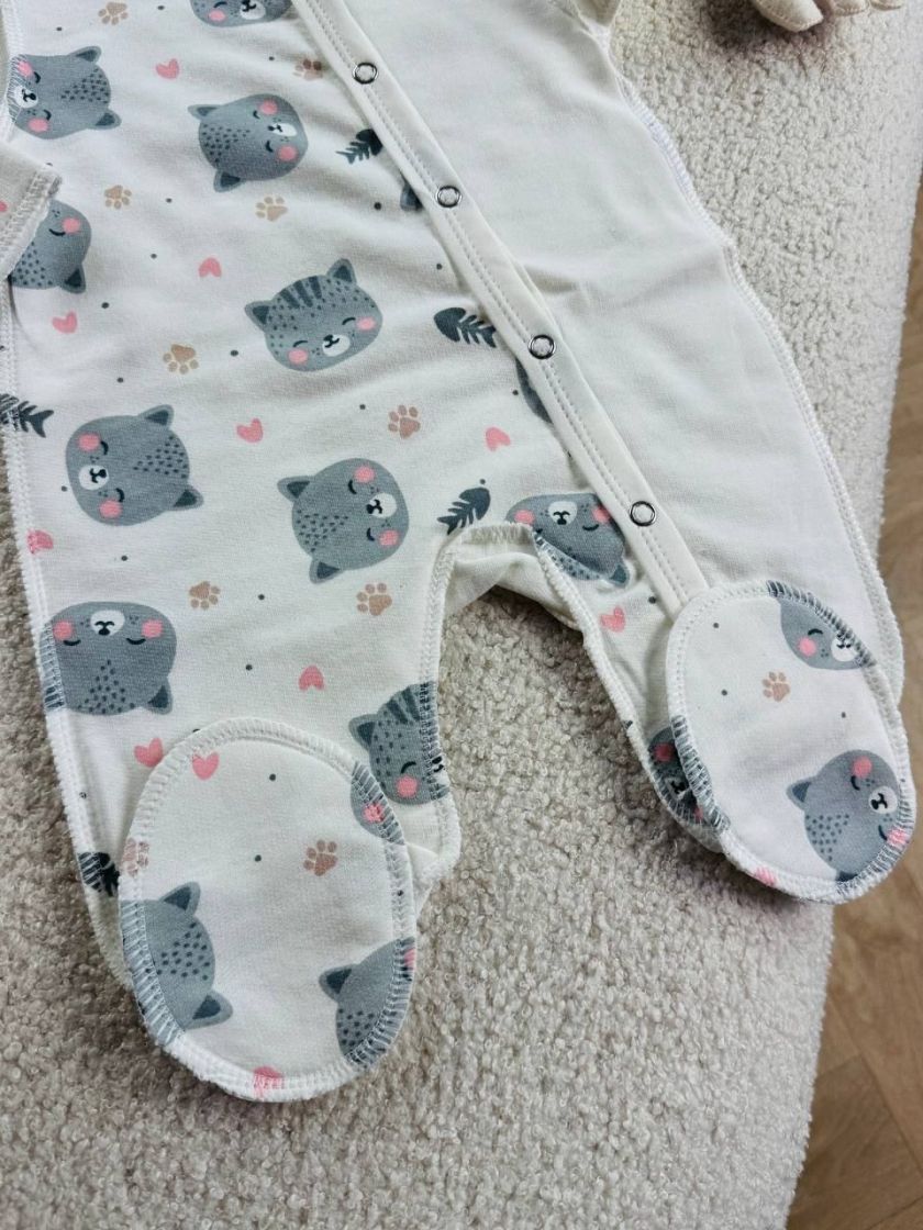 ❤ Чоловічок з шапочкою "Метелик", байка, 62р. БО. Принт - Киці. Розмір - 62 (#39585608) ✓ Anna Konvert