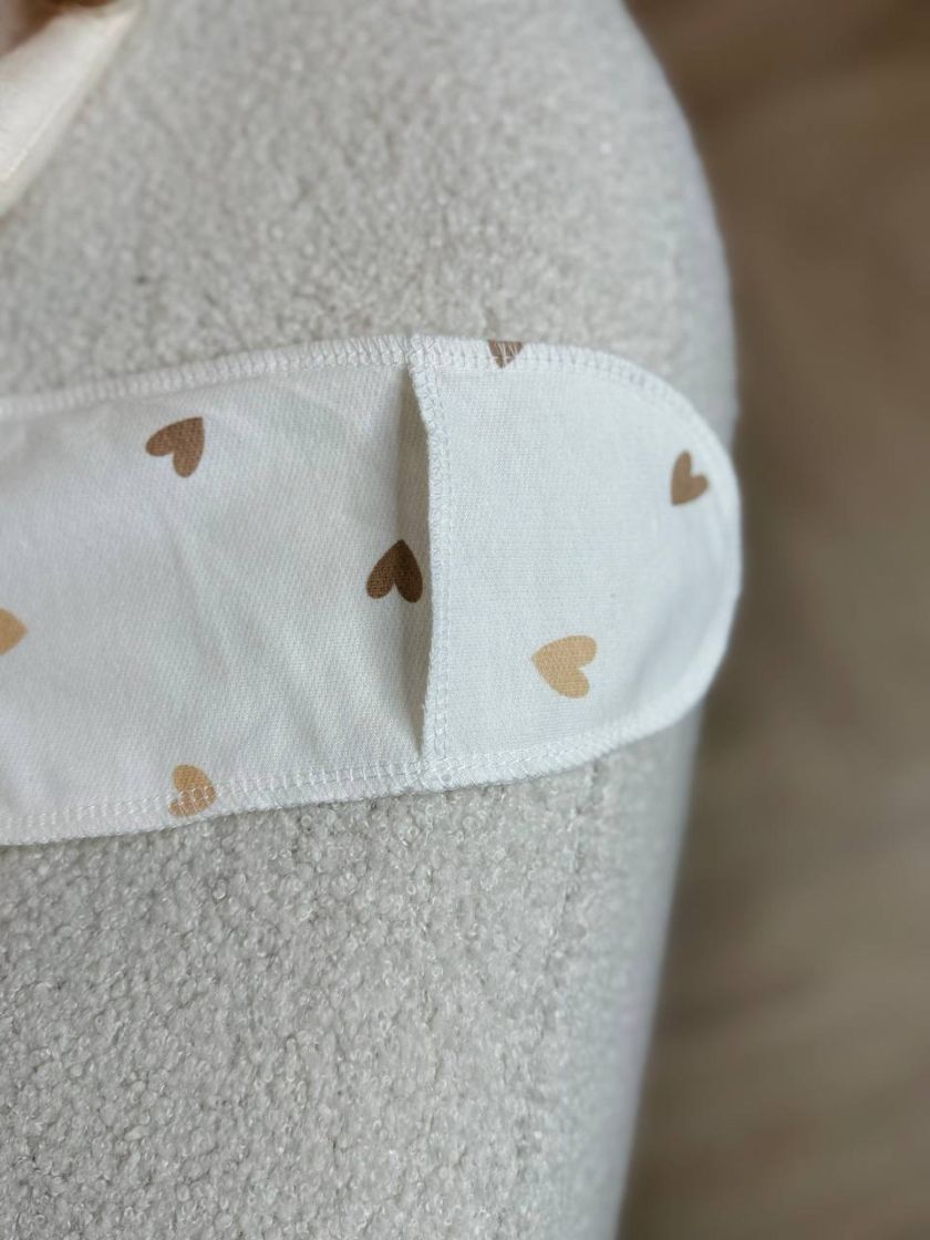 ❤ Комплект 2ка з боді, байка, Ромашка 56-62см. Принт - Сердця різні, беж. Розмір - 56-62 (#1741663) ✓ Anna Konvert