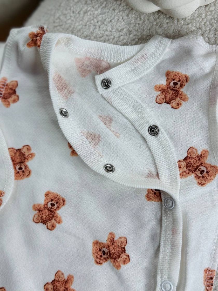 ❤ Комплект 2ка з боді, байка, Ромашка 56-62см. Принт - Ведмідь Тедді малі. Розмір - 56-62 (#54302145) ✓ Anna Konvert