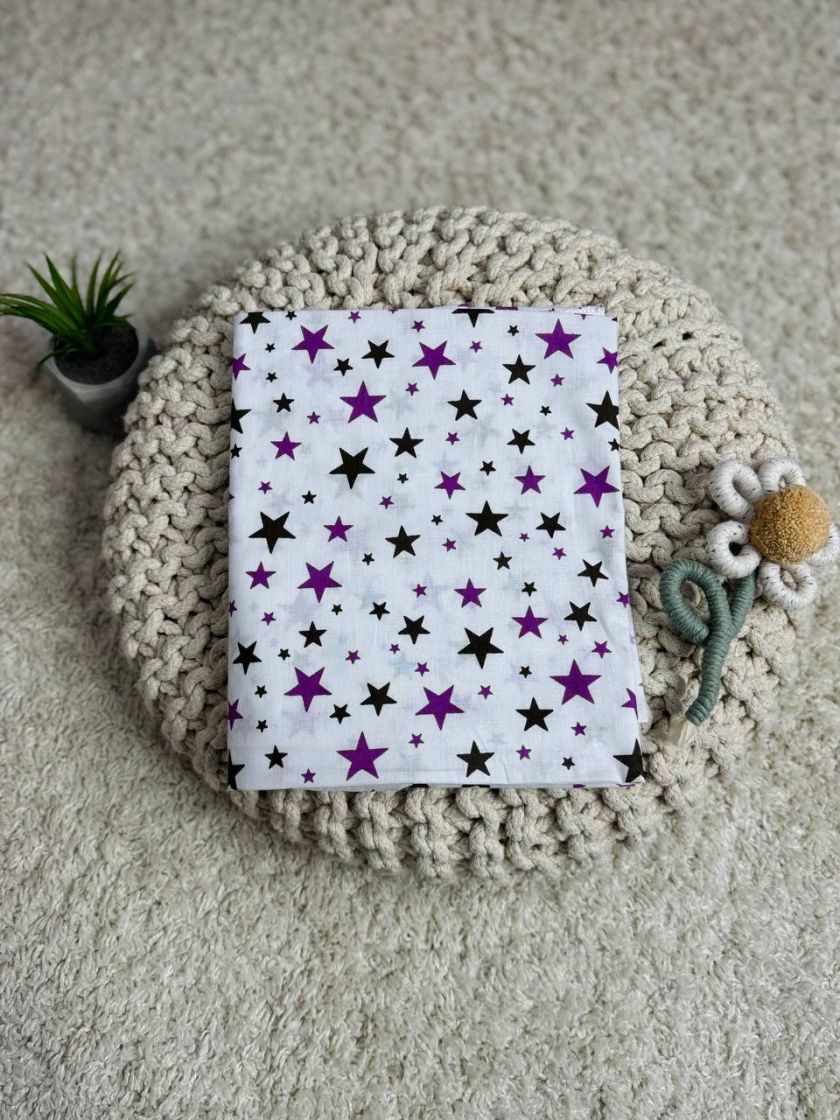 ❤ Пелюшки бавовняні. Принт - Зірки різні фіолетові (#44119296) ✓ Anna Konvert