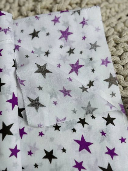 ❤ Пелюшки бавовняні. Принт - Зірки різні фіолетові (#44119296) ✓ Anna Konvert 2