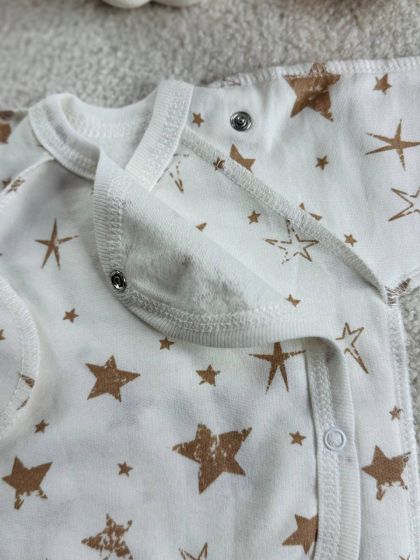 ❤ Комплект 3ка з сорочкою байка, Ромашка. Колір - Зірки різні, беж. Розмір - 56-62 (#83062789) ✓ Anna Konvert 2