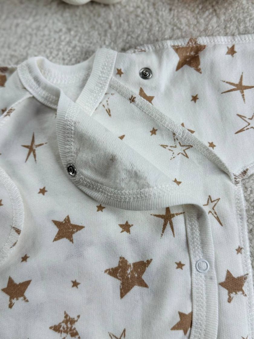 ❤ Комплект 3ка з сорочкою байка, Ромашка. Колір - Зірки різні, беж. Розмір - 56-62 (#83062789) ✓ Anna Konvert