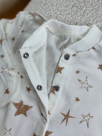 ❤ Чоловічок байка. Колір - Зірки різні беж. Розмір - 62-68 (#9538089) ✓ Anna Konvert 2