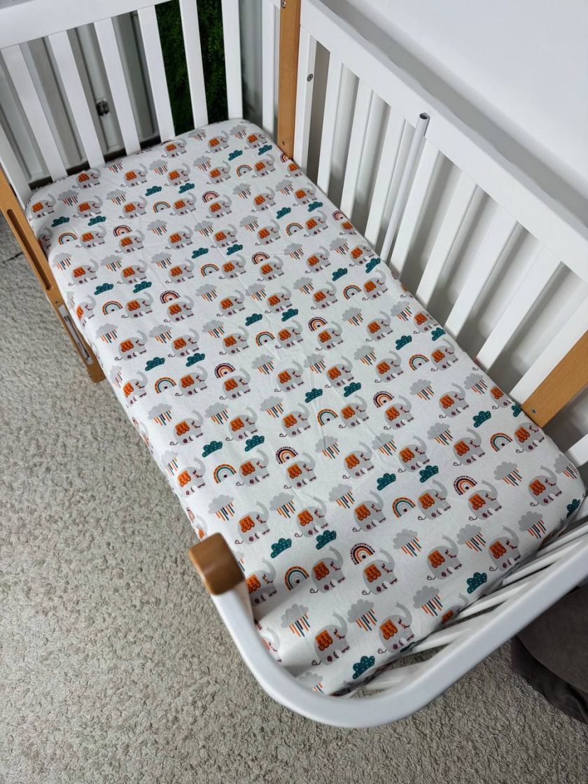 ❤ Простирадло у ліжко байкове. Принт - Слони з веселками (#18040598) ✓ Anna Konvert