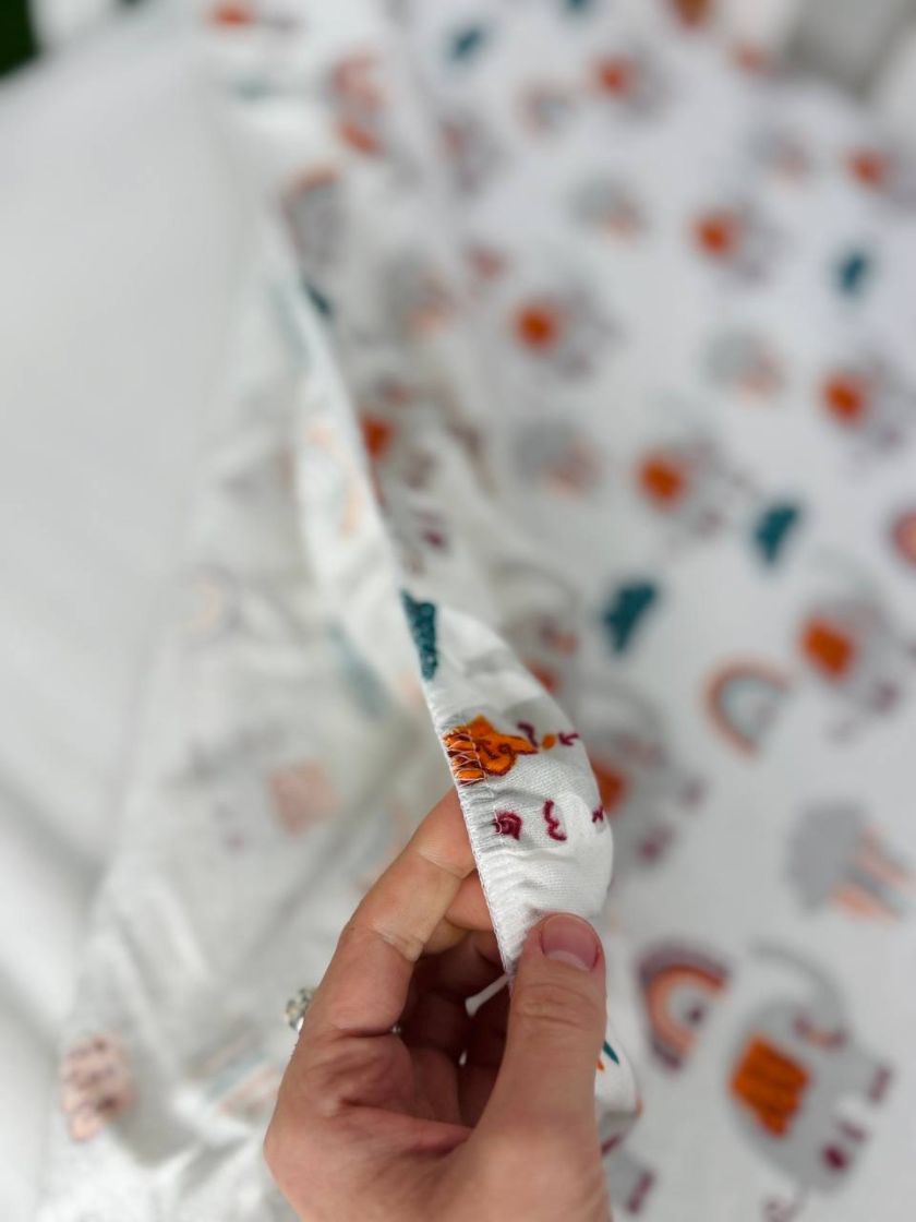 ❤ Простирадло у ліжко байкове. Принт - Слони з веселками (#18040598) ✓ Anna Konvert