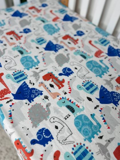 ❤ Простирадло у ліжко байкове. Принт - Динозаври контур (#78880976) ✓ Anna Konvert 2